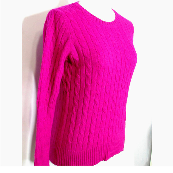 JCP Merino Wool Blend Scoop Neck Cable Sweater - Picture 2 of 10